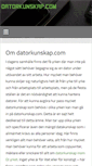 Mobile Screenshot of datorkunskap.com